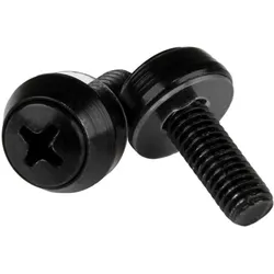 StarTech 50 Pkg M6 Mounting Screws, Serverschrank Zubehör, Schwarz