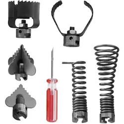 MSW Rohrreinigungsmaschine Rohrreinigungsgerät Rohrreiniger Spirale 700 U Min 1100 W, Reinigungsutensil, Rot