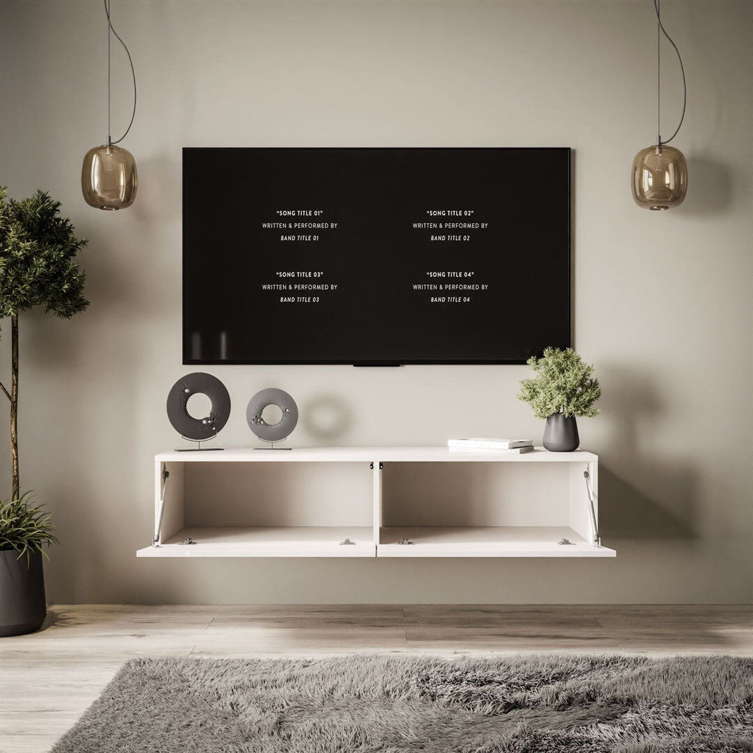 Metro TV Stand cashmere/ cashmere gloss 57cm H x 125cm L x 40cm W
