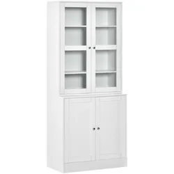 BÜCHERREGAL mit 4 Fächer 76Lx40Bx178,5Hcm, weiß