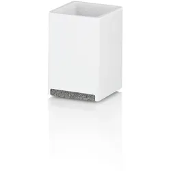 Kela Zahnputzbecher Cube Polyresin Weiß