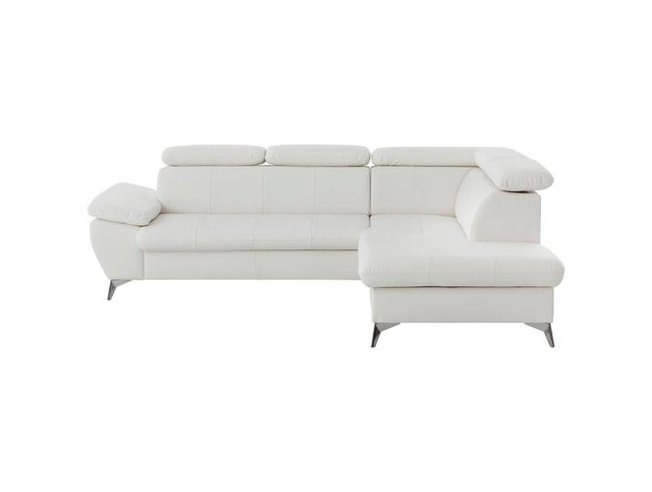 Ecksofa mit Schlaffunktion und Bettkasten Gisele Weiß