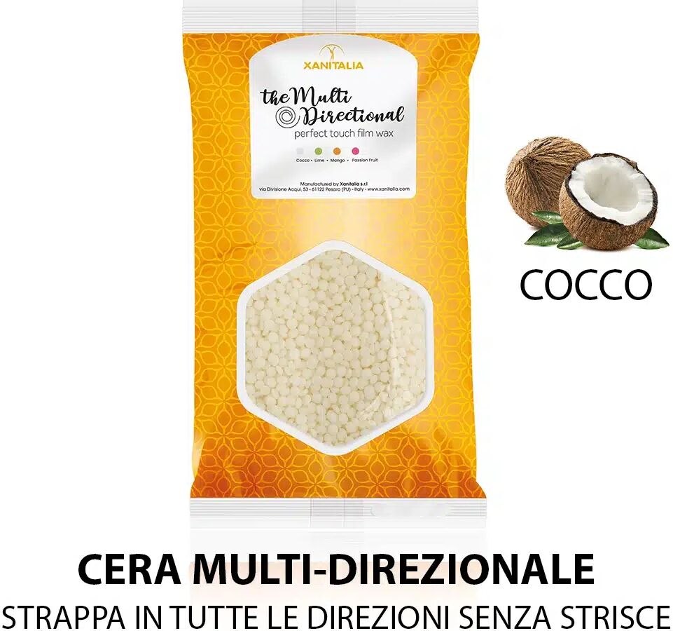 Xanitalia Cera Brasiliana Multidirezionale Senza Strisce Cocco XaniPro – 1 Kg in Palline