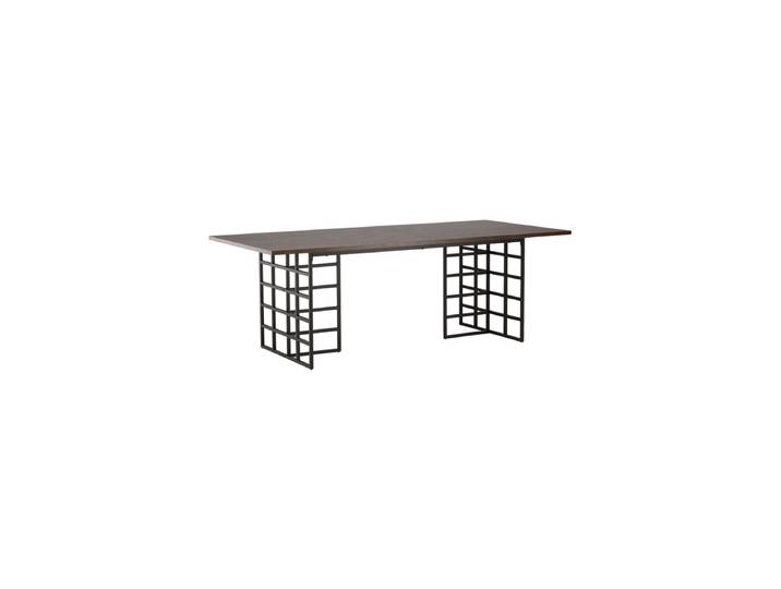 Rechteckiger Design Esstisch „Ystad“ 220 x 100 cm Schwarz, Mocca VE DESIGN