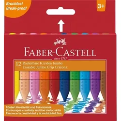 FABER-CASTELL Faber Castell Kreide Jumbo radierbar 12er
