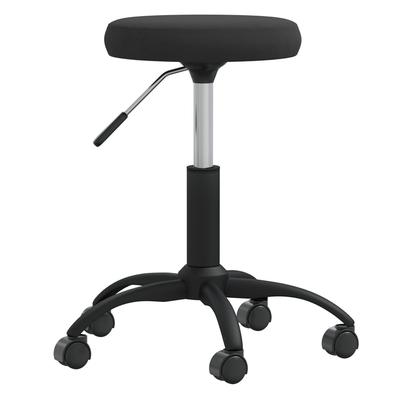 Helloshop26 - Schwarzer Samt-Drehstuhl für Büro/Arbeitszimmer 02_0024167