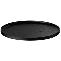 blomus Tablett Oku Ø 34 cm Holz Schwarz M (Medium)