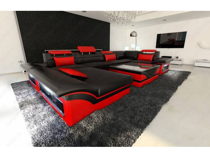Sofa Enzo U-Form in Leder