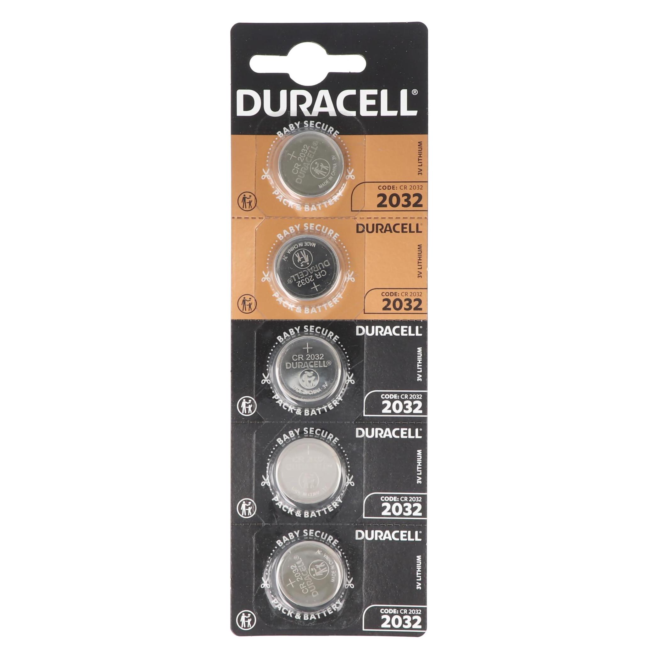 Duracell Lithium Batterie (5 Stk., CR2032, 180 mAh) (HGP19732)
