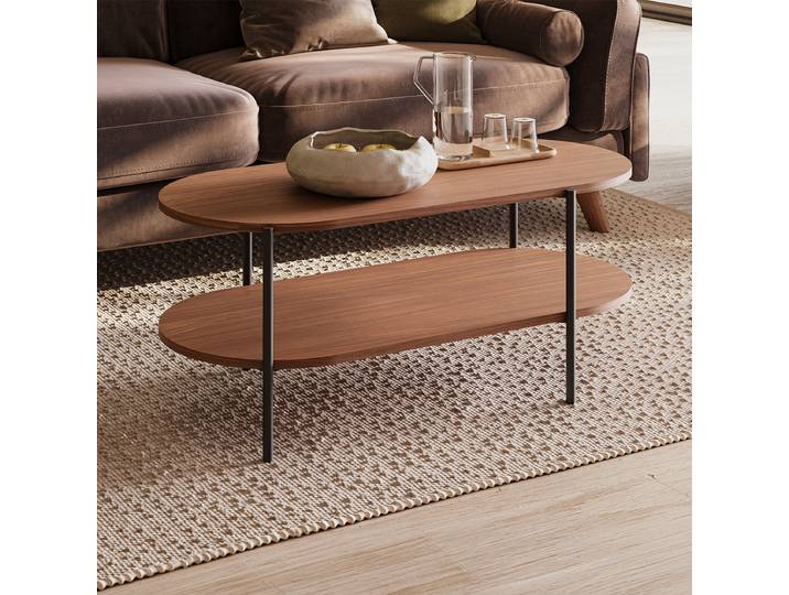 Table Basse Canopée Bois Foncé