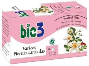 Bio3 BIE3 VARICES PIERNAS CANSADAS 25 Infusiones de 1,8g