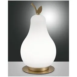 Fabas Luce 3763-30-102 Wilma Tischleuchten 8W Weiss / Messing satiniert