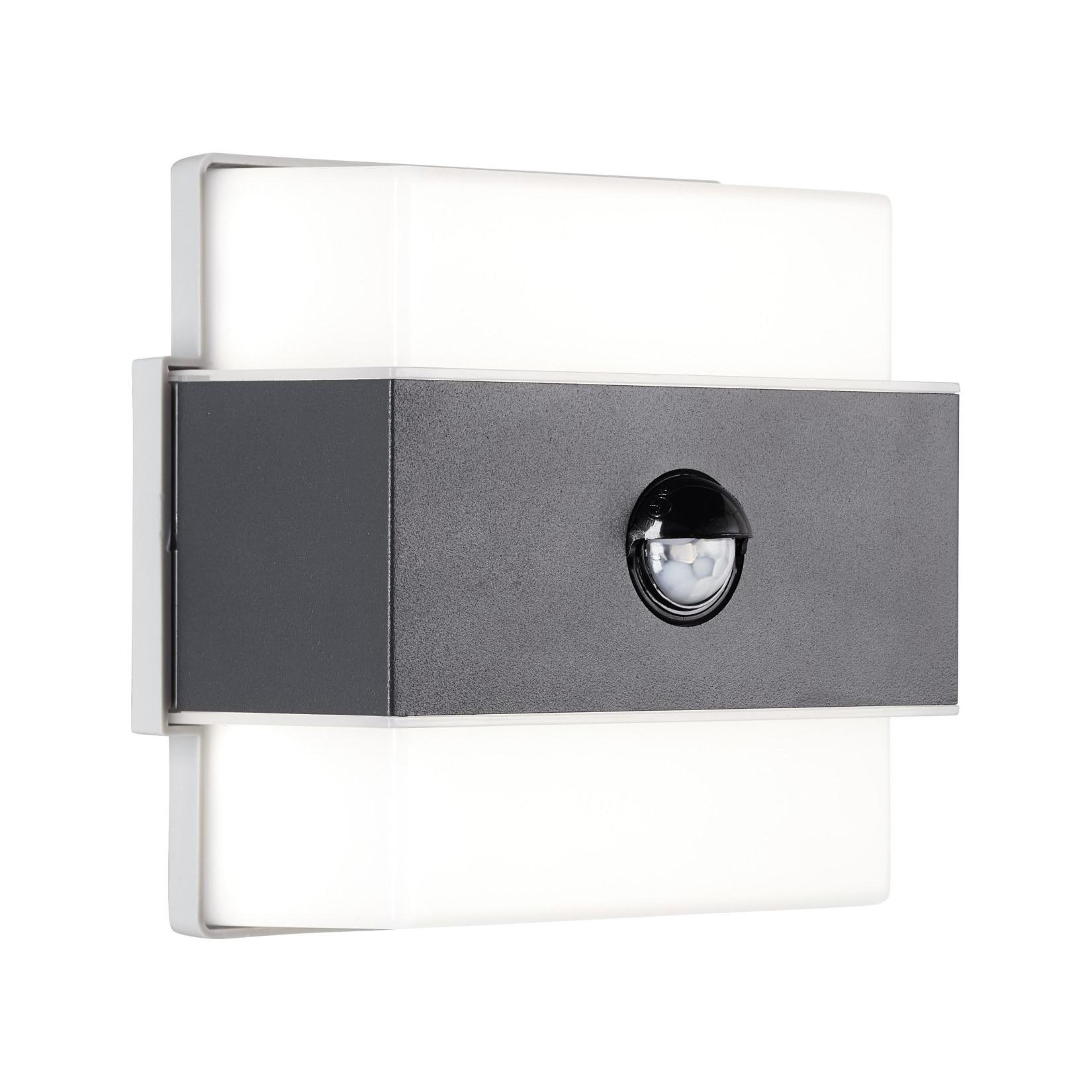 BRILLIANT Lampe, Archie LED Außenwandleuchte Bewegungsmelder anthrazit, Metall/Kunststoff, 1x 7.5W LED integriert, (650lm, 4000K), A