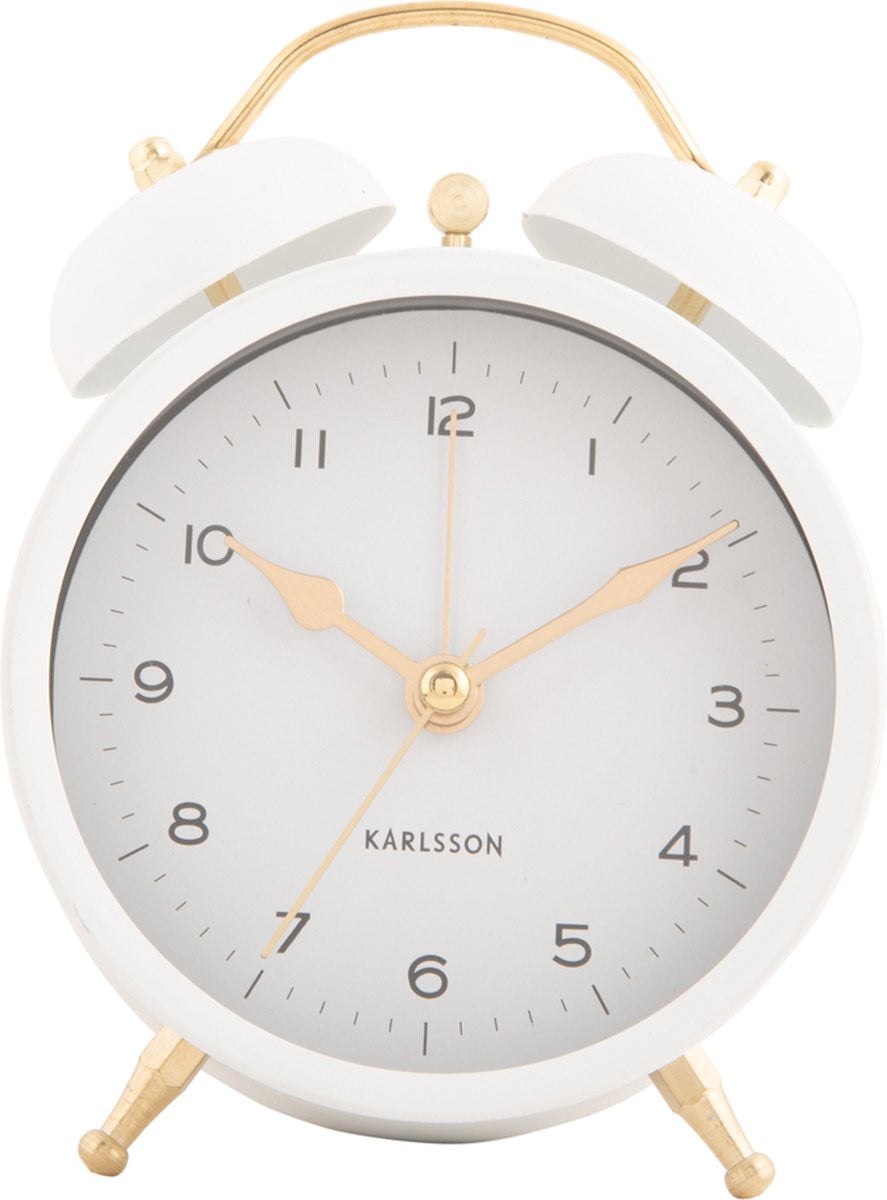 Karlsson Wekker Classic Twin Bell Wit