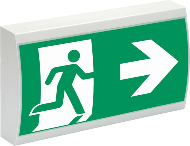Ceag LED lampe de signalisation de secours RAL7035 IP41 SV EURO 1-3/D LED ; Eaton (40071349397)