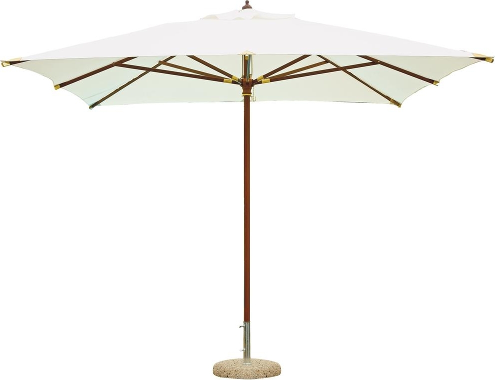 Garten-Sonnenschirm aus Holz und Polyester 3x4m Manora