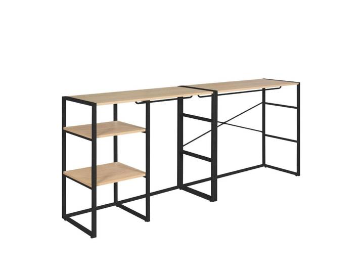 Lot de 2 portants vêtements sous combles modulables 200x85cm
