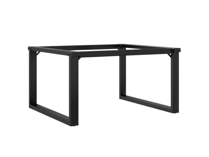 hliofuir Couchtischbeine O-Form 80x70x43 cm Schwarz Stahl 2er Set Industrieller Tischkufen-Rahmen aus Stahl für DIY Couchtisch im Wohnzimmer, vorgebohrte Platten zur schnellen Montage.