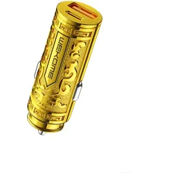 WEKOME WP-C37 Sakin Series - Autoladegerät s schnellem Laden USB-C a USB-A PD 20W (gold)