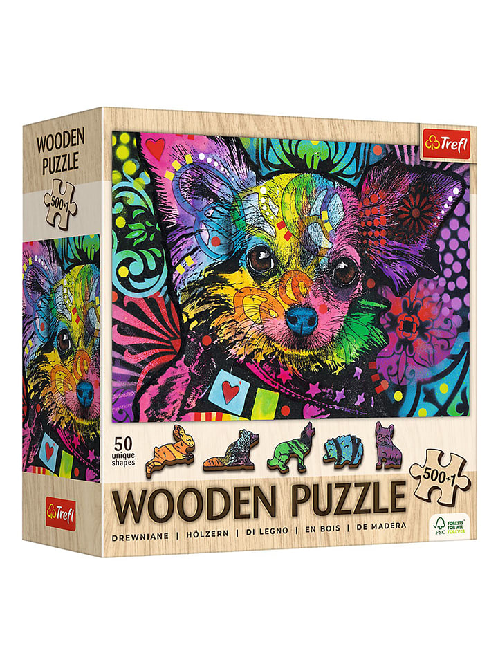 Trefl 501tlg. Holzpuzzle "Bunter Welpe" - ab 12 Jahren - onesize