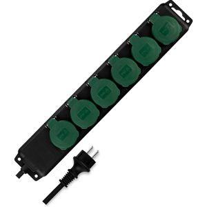 REV-Ritter Steckdosenleiste 0512469555, mit 1,4m Kabel, 6-fach in schwarz