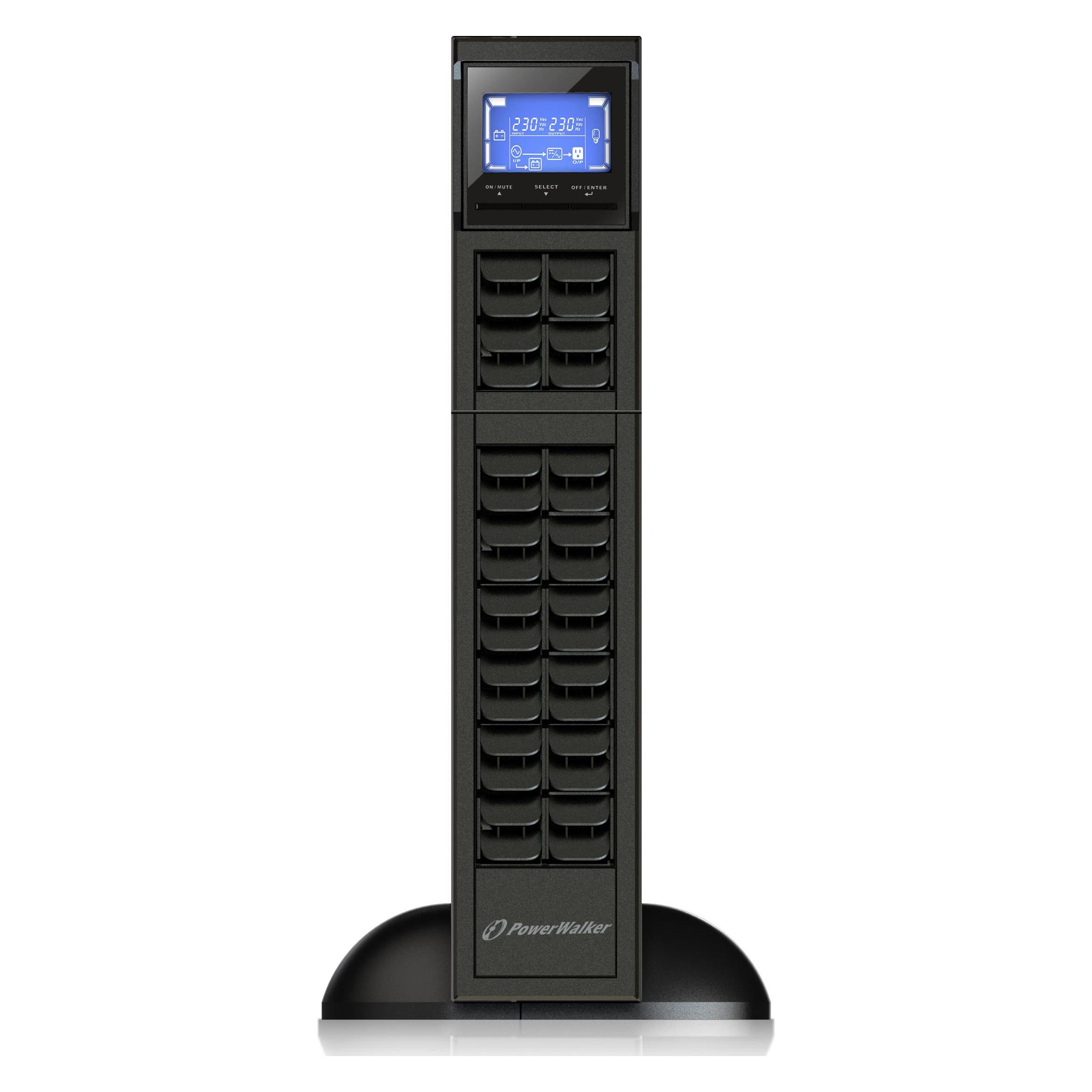 Powerwalker VFI 1000 CRM LCD 1000VA / 800W Online USV Tower/Rack Doppelwandler SNMP Slot 31cm Bautiefe (1000 VA, 800 W, Online-Doppelwandler USV) (10122000)
