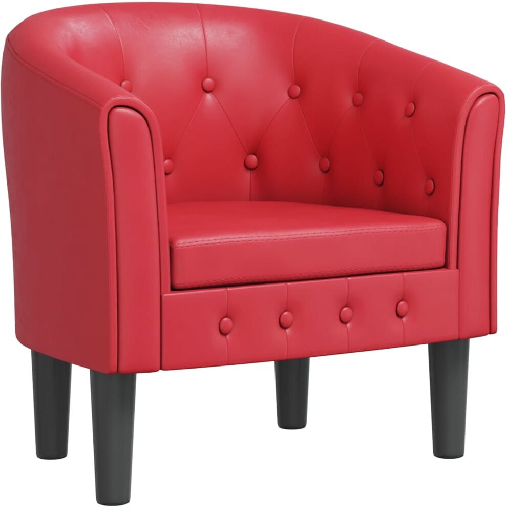 vidaXL Chaise cabriolet rouge similicuir
