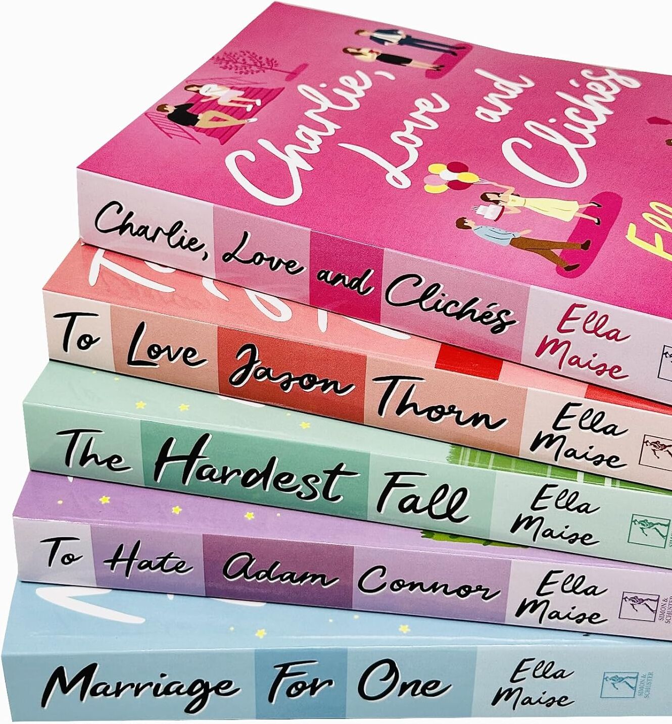 Simon & Schuster Ella Maise 5 Books Collection Set - Charlie Love and Clichés, To Love Jason Thorn, The Hardest Fall & More - Paperback Contemporary Romance