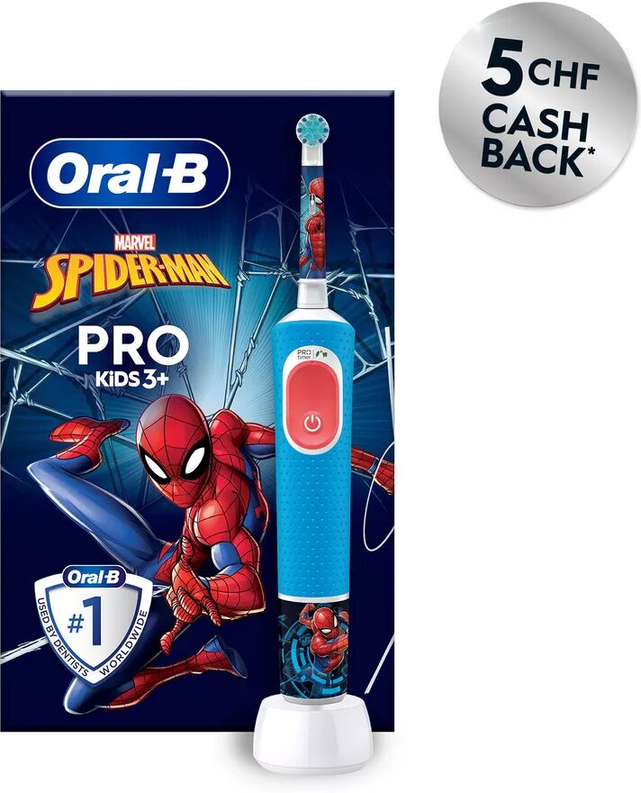 Oral-B - Pro Kids Spiderman Elektrische Zahnbürste, Zweifarbig
