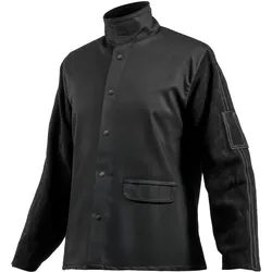 VEVOR Flammhemmende Schweißerjacke, Ärmel aus Rindspaltleder, Hauptteil aus flammhemmender Baumwolle, hitzebeständige Schweißer-Sicherheitsjacke für Schweißer und Monteure – Größe XXL