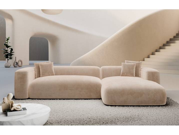Couch Alcudia L-Form in Stoff