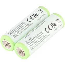AccuCell Akku passend für Panasonic ER1410, ER1411, ER154, WER1410L2508, 1,2V, 1200mAh (2 Stk., 1200 mAh), Batterien + Akkus