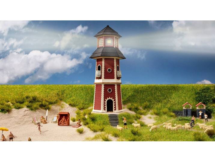 NOCH Modelleisenbahn-Gebäude NOCH® Leuchtturm mit Lichtsignal, realistisch moto