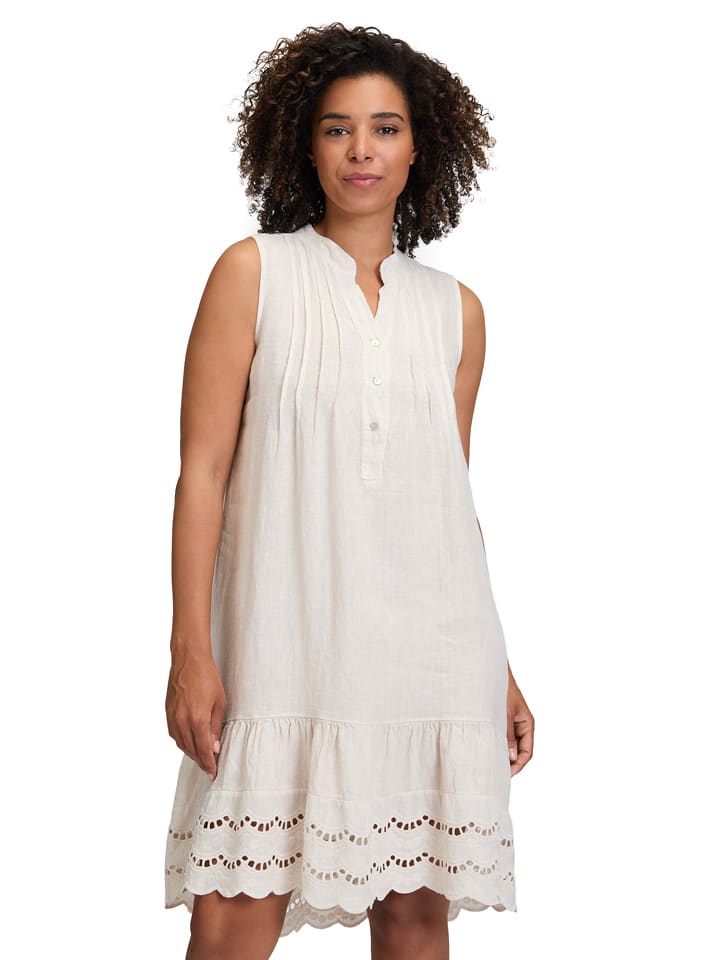 CARTOON Leinen-Kleid in Creme - 40