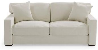"Salem Upholstered Sofa - 93"", Fabric, Crypton Chenille Nomad Snow (Stocked) - Grandin Road"