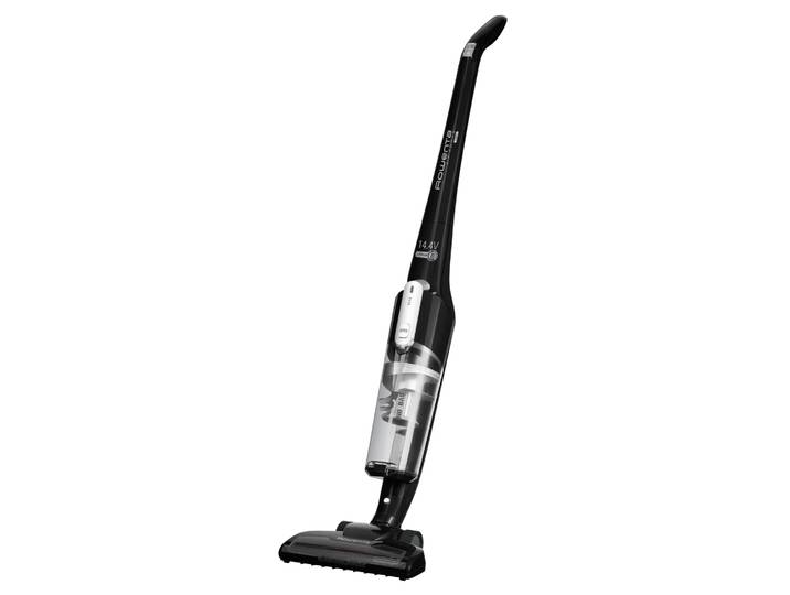 ROWENTA Akku-Stielstaubsauger Air Force Light, kabellos, LED- Düse, beutellos Bodenstaubsauger , schwarz (schwarz glänzend), B:27cm H:109,2cm T:27cm, Akkusauger, 14,4 Volt Lithiumionen- Akku, leichtes und kompaktes Design, RH6545, Akku-Stielstaubsauger