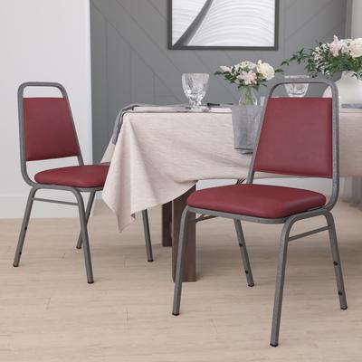 Flash Furniture "4 Pack Trapezoidal Back Stacking Banquet Chair - 20.25""D x 17.5""W x 34""H"