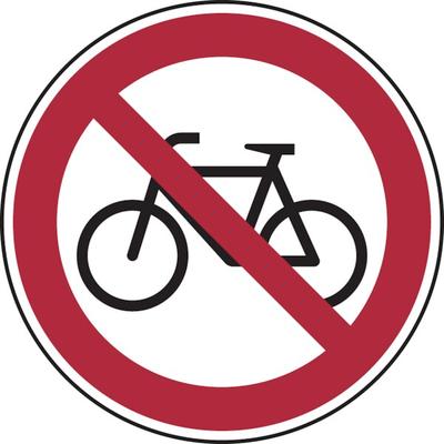 Verbotsschild, Fahrrad verboten - praxisbewährt - 200x0.45 mm Aluminium geprägt