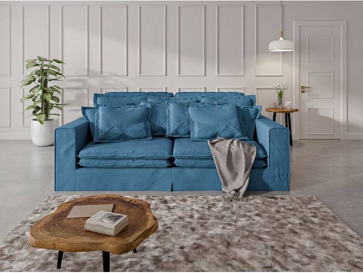 Home affaire 4-Sitzer ALISSAS mit vielen Kissen, Biesen an den Kissen, Hussenoptik, mit kleinen Taschen an der Seite zum Verstauen