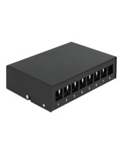 Delock Keystone Patchpanel 8 Port schwarz Patch-Panel Schwarz (43413)