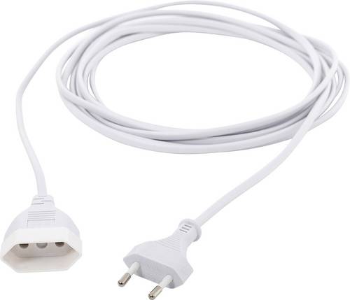 HAWA R699 Strom Verlängerungskabel 2.5A Weiß 5.00m H03VVH2-F 2X 0,75mm² flach
