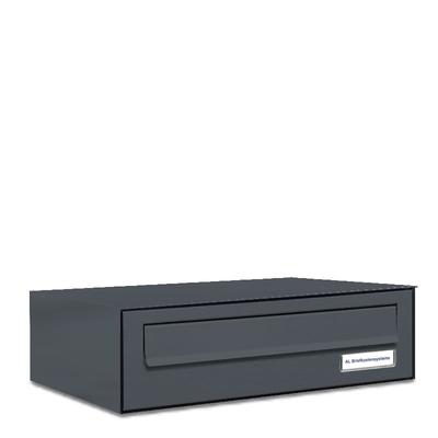AL Briefkastensysteme 1 Fach Premium Durchwurf Briefkasten in RAL 7016 Anthrazit Grau, Post A4, robust, wetterfest, Artikelnummer: 132P1DZ1P7016
