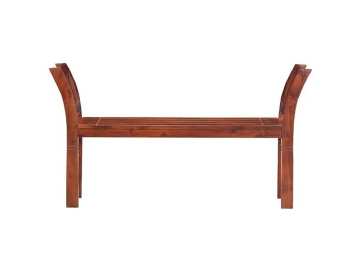 HWKQEQRF Sitzbank 111 cm Massivholz Akazie mit Armlehnen Walnuss-Finish,geschwungene Armlehnen,robust,langlebig,einfache Montage,Flur,Küche,Esszimmer
