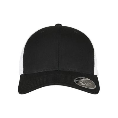 Fitted Cap FLEXFIT "Flexfit Trucker 110 Mesh 2-Tone Cap", Gr. onesize, schwarz-weiß (schwarz, weiß), 100% Baumwolle, Caps