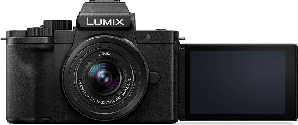 Panasonic Lumix DC-G100D camera met H-FS 12-32 lens en DMW-SHGR2, zwart