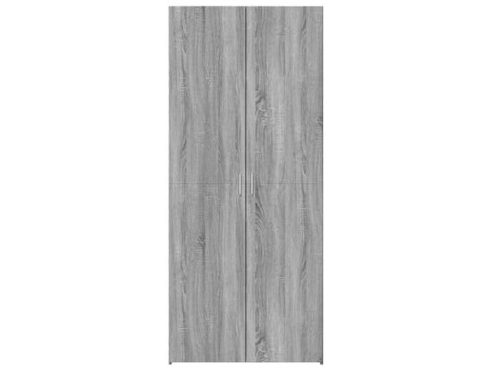 KTHLBRH Sideboard Grau Sonoma 80 x 42,5 x 185 cm Ingenieurholz 100 kg Kapazität, Türen und Fächer, einfache Reinigung, für Wohnzimmer Schlafzimmer