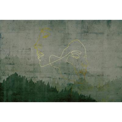 Architects Paper "Atelier 47 Golden Outline 4" abstrakt glatt Vlies, Wand, Schräge, Decke