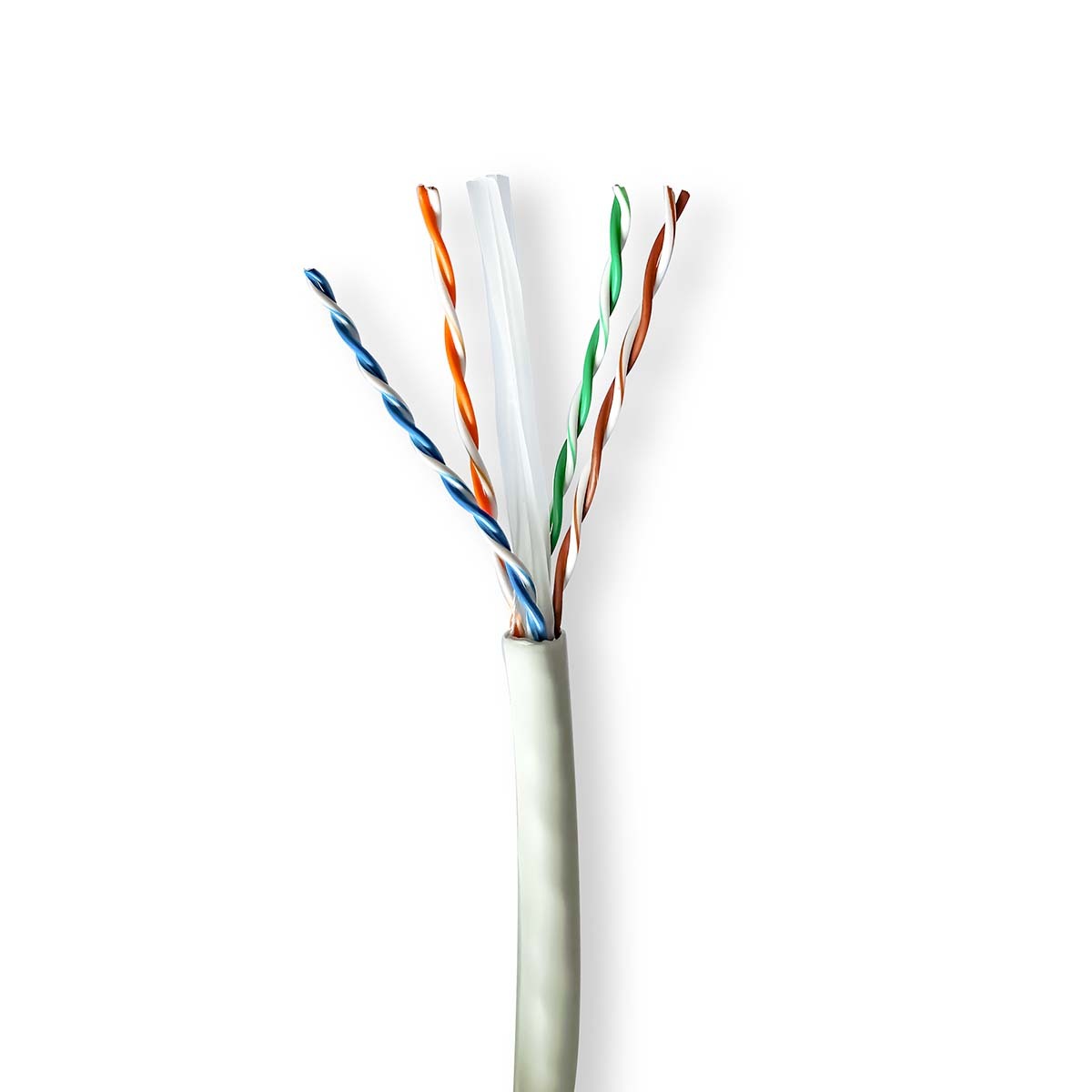Nedis CCBG8535GY305S CAT6a-Netzwerkkabel-Rolle U/UTP 305 m LSZH ausziehbar Grau