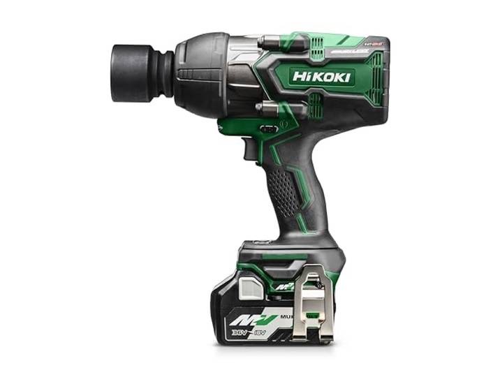 HIKOKI 51200876 - Atornillador de impacto a batería multivolt 36V motor brushless 0-2100 rpm 1100Nm inserción cuadradillo 3/4 capacidad M10-M24 con 2 baterias y cargador WR36DAZ
