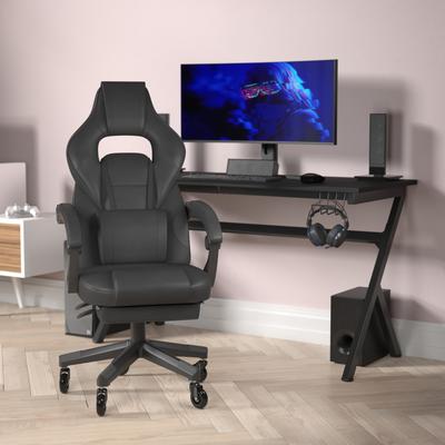 Lancaster Home Office Gaming Chair with Skater Wheels & Reclining Arms